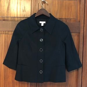 Charter Club Cropped Black Blazer